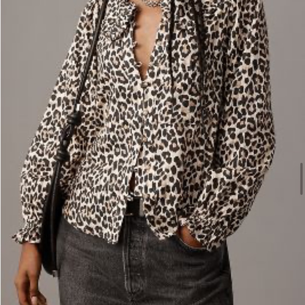 The Keira Collared Button Front Blouse by Pilcro: Long Sleeve Edition